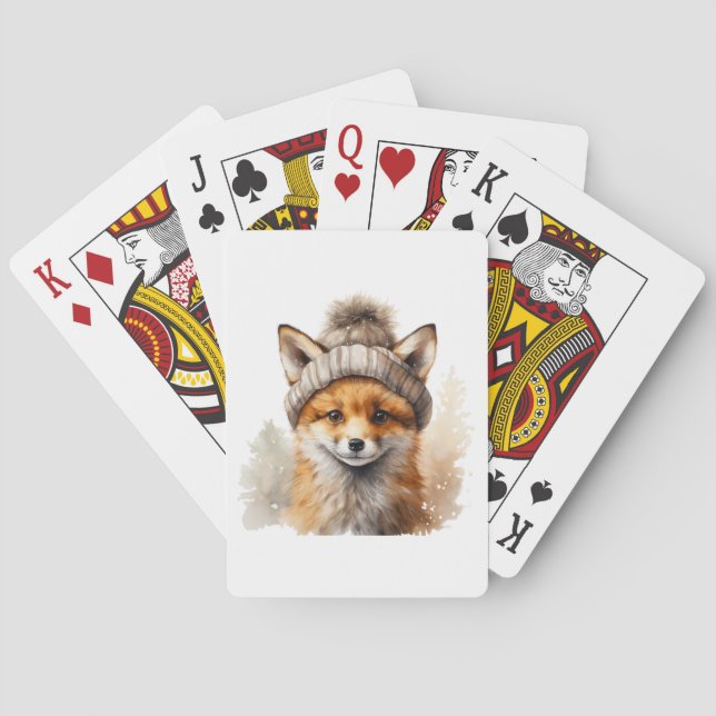 Winter Fox Playing Cards Spielkarten (Rückseite)