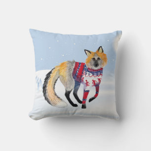 Winter Fox Throw Kissen
