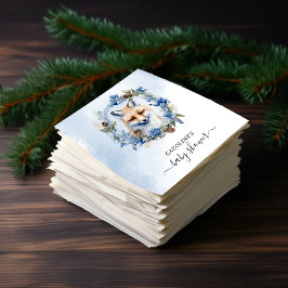 Winter Fox Watercolor Kinderdusche Serviette