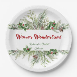 Winter Frame Winter Wreath Brautparty Vielen Dank Pappteller