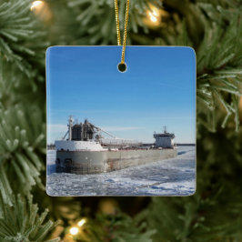 Winter Freighter Manitoulin Great Sees Adresse Keramikornament