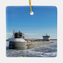 Winter Freighter Manitoulin Great Sees Adresse Keramikornament