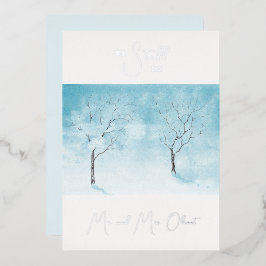 Winter Freshness Vow Erneuerung 25 Jahre Silber Folieneinladung