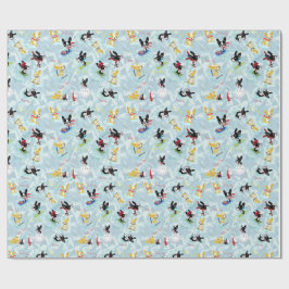 WINTER-FREUDE Mirabelle der Boston-Terrier Geschenkpapier