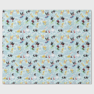 WINTER-FREUDE Mirabelle der Boston-Terrier Geschenkpapier