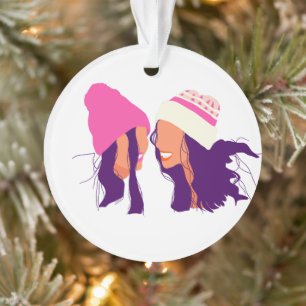 Winter Freunde • Weihnachts-Acrylscheibe Ornament