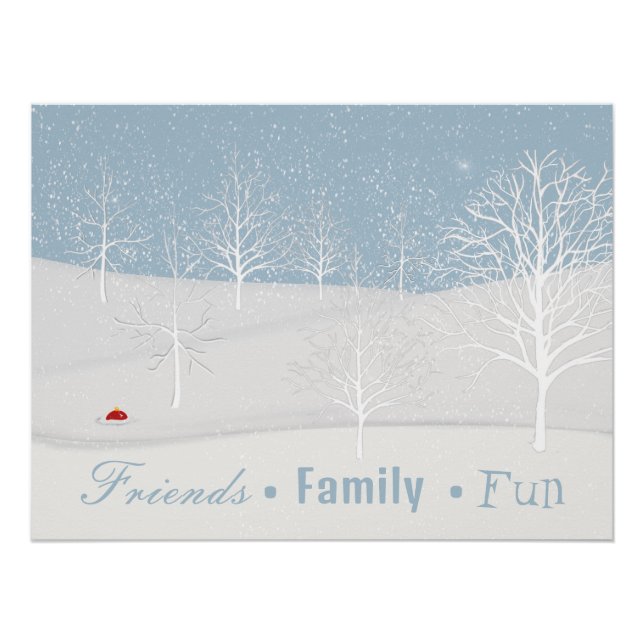 Winter Friends Family Fun Poster (Vorderseite)