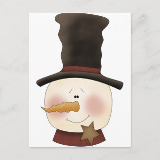Winter Friends Snowman Postkarte