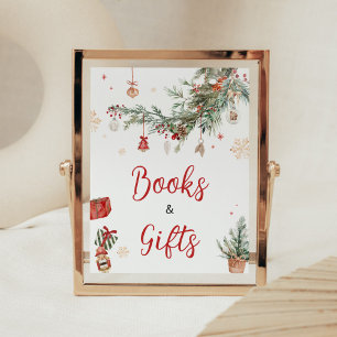 Winter Frohe kleine Weihnachtsbücher und -geschenk Poster