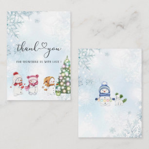 Winter Frohe Weihnachten Watercolor Babydusche Mitteilungskarte