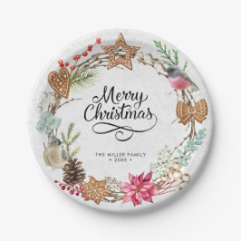 Winter Frohe Weihnachts-Party Pappteller