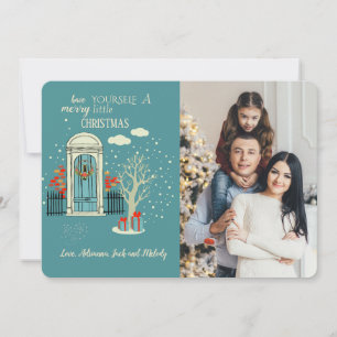 Winter-Front-Tür-Foto-Feiertagskarte Einladung