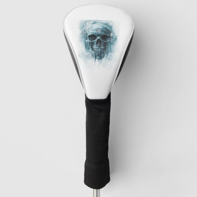 Winter Frost Skull Golf Headcover (Vorderseite)