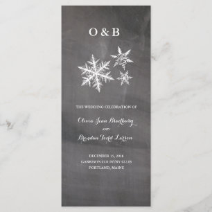 Winter Frost Snowflakes Chalkboar Zeremonie Progra Programm
