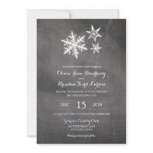 Winter Frost Snowflakes Chalkboard | Hochzeit
