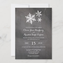 Winter Frost Snowflakes Chalkboard | Hochzeit Einladung