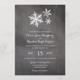 Winter Frost Snowflakes Chalkboard | Hochzeit Einladung
