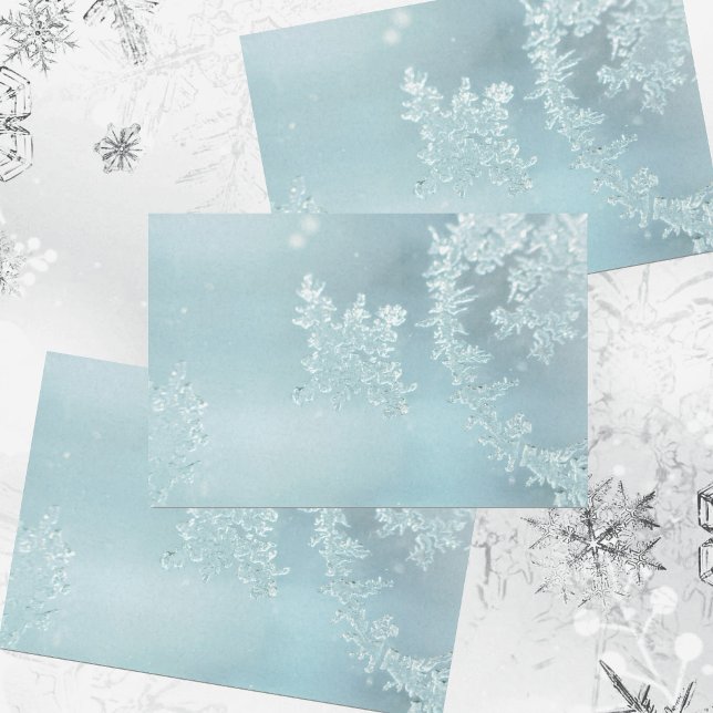 Winter Frost und Schneeflocken Frostig Blau Seidenpapier (Von Creator hochgeladen)