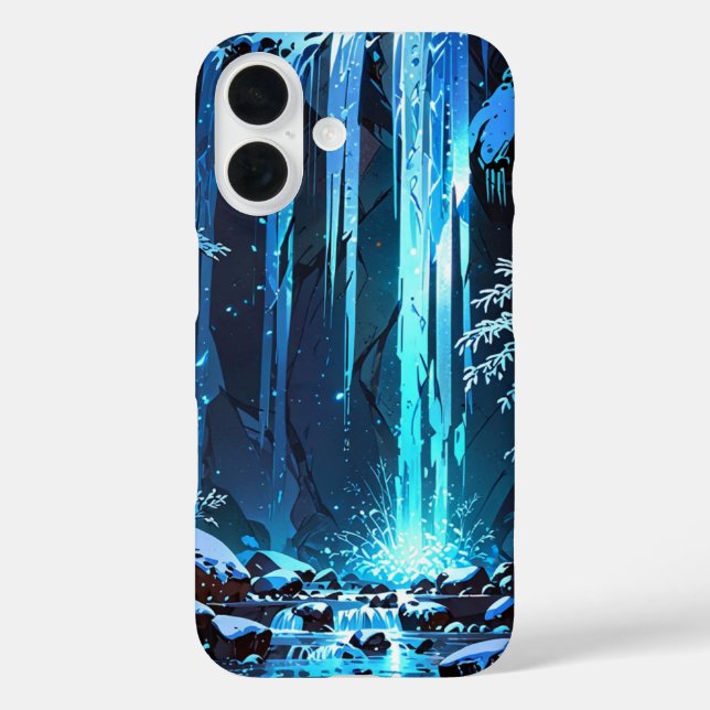 Winter Frozen Wasserfall Case-Mate iPhone Hülle (Rückseite)
