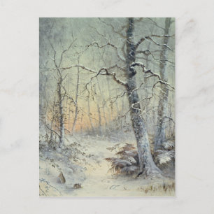 Winter-Frühstück Postkarte