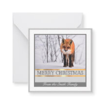Winter-Fuchs-Familien-Grußkarte
