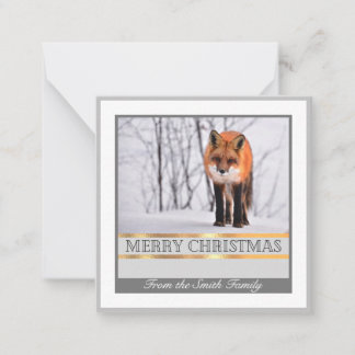 Winter-Fuchs-Familien-Grußkarte Mitteilungskarte