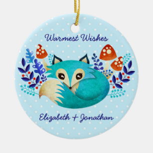 Winter-Fuchs-Keramik-Ornament Keramikornament