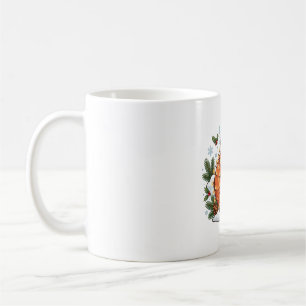 Winter-Fuchs-Lichterkette Weihnachtskunst Kaffeetasse