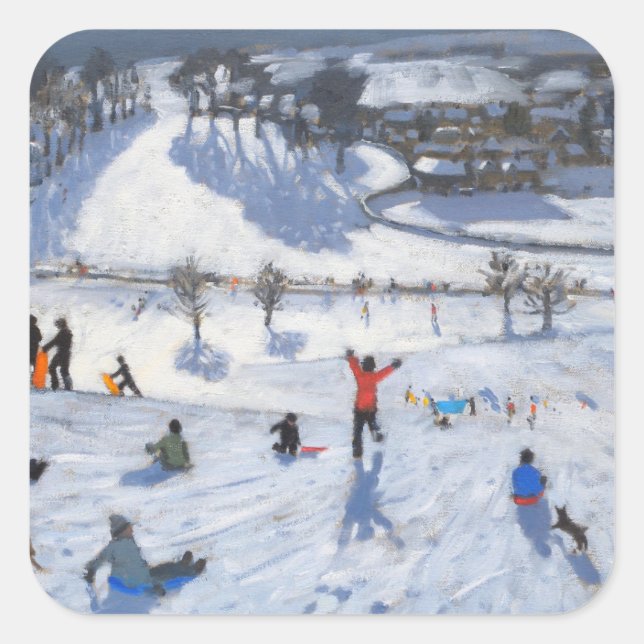 Winter Fun Chatsworth 2010 Quadratischer Aufkleber (Vorderseite)
