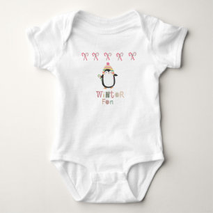 Winter Fun Penguin Baby Strampler