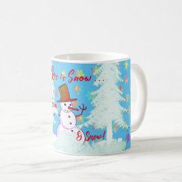 Winter Fun Snowman Hot Drink Latte Tasse