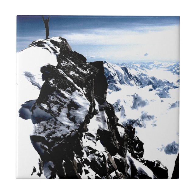 Winter für Bergsteiger Fliese (Vorderseite)