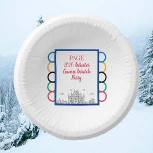 Winter Games Watch Party Mailand-inspiriertes De Pappteller