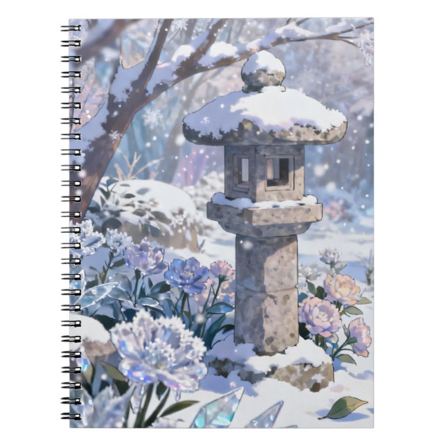 Winter Garden Laternen Spiralblock Notizblock (Vorderseite)