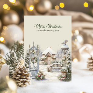 Winter Gate Christmas Card - Schneesicherheit in d Feiertagskarte