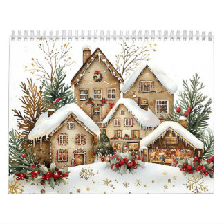 Winter-Gebäckhäuser Kalender