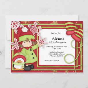 Winter Geburtstag Einladung