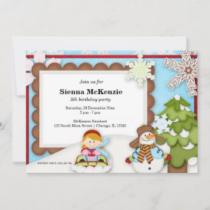 Winter Geburtstag Einladung