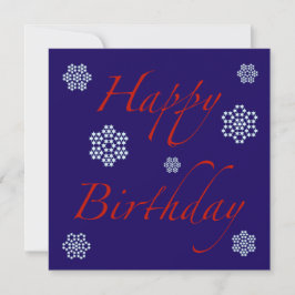 Winter Geburtstag Schneeflocken Einladung