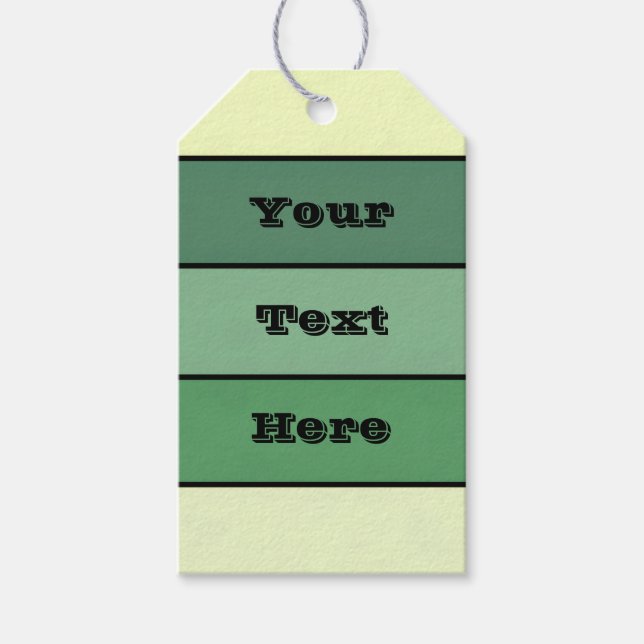 Winter Gelbe Streifen auf Wasserfarbpapier Geschenkanhänger (Vorderseite)