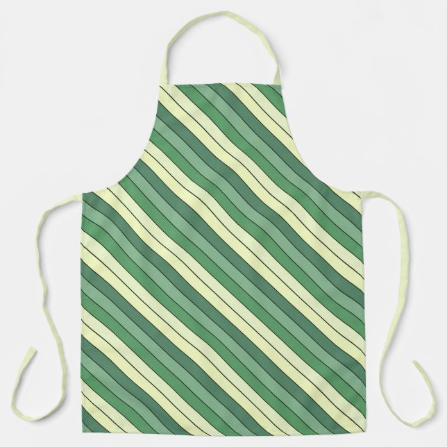 Winter Gelbe Streifen auf Wasserfarbpapier Schürze (Vorderseite)