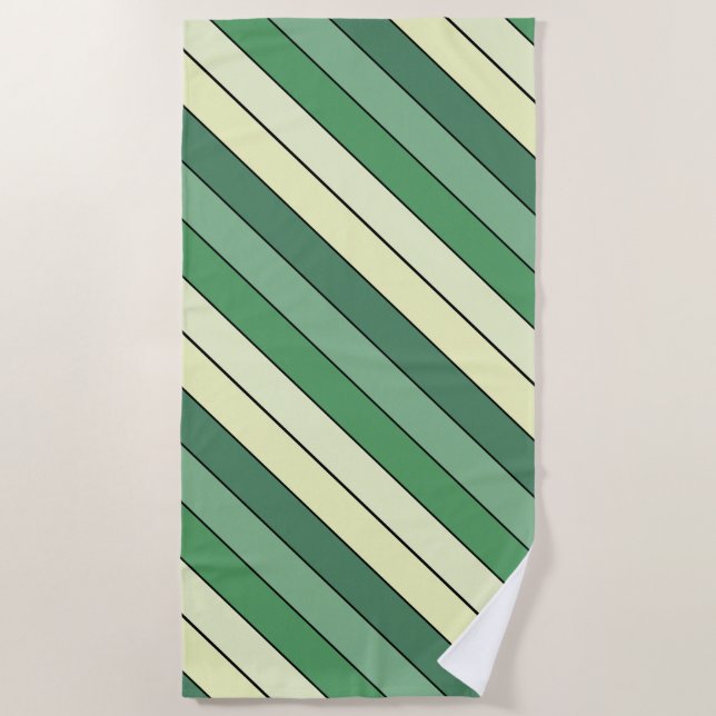 Winter Gelbe Streifen auf Wasserfarbpapier Strandtuch (Vorderseite)