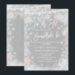 Winter Gender offenbaren Einladung rustikale Babyd<br><div class="desc">Einladung zum Wintergeschlecht Alle Designs sind © PIXEL PERFECTION PARTY LTD</div>