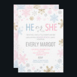 Winter Gender Reveal Baby Shower Einladung<br><div class="desc">Winter Gender Reveal Baby Dusche Einladung.
Der Glitzer-Effekt in diesem Design ist ein digitales Bild,  das wie echter Glitzer aussieht. 
Hohe Qualität und noch wunderbar,  aber kein echter Glitzer wird bei der Herstellung dieses Produktes verwendet werden.  
Alle Designs sind © PIXEL PERFEKTION PARTY LTD</div>