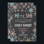 Winter Gender Reveal Baby Shower Einladung<br><div class="desc">Winter Gender Reveal Baby Dusche Einladung. 
Der Glitzer-Effekt in diesem Design ist ein digitales Bild,  das wie echter Glitzer aussieht. 
Hohe Qualität und noch wunderbar,  aber kein echter Glitzer wird bei der Herstellung dieses Produktes verwendet werden.
Alle Designs sind © PIXEL PERFEKTION PARTY LTD</div>