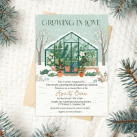 Winter-Gewächshaus-Baby-Shower-Einladung
