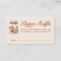 Winter Gingerbread Man Baby Shower Diaper Raffle