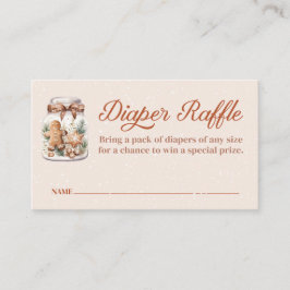 Winter Gingerbread Man Babydusche Windelwanne Raff Begleitkarte