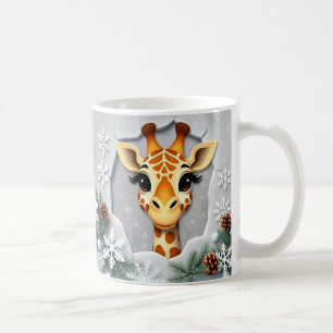 Winter Giraffe Tasse Wrap 3D-Design