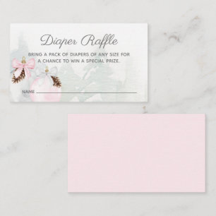 Winter Girl Baby Duschdusche Windelwanne Begleitkarte